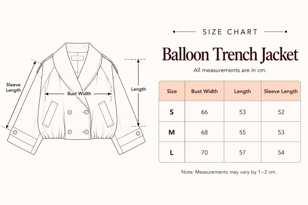 Balloon Trench Jacket in Brown