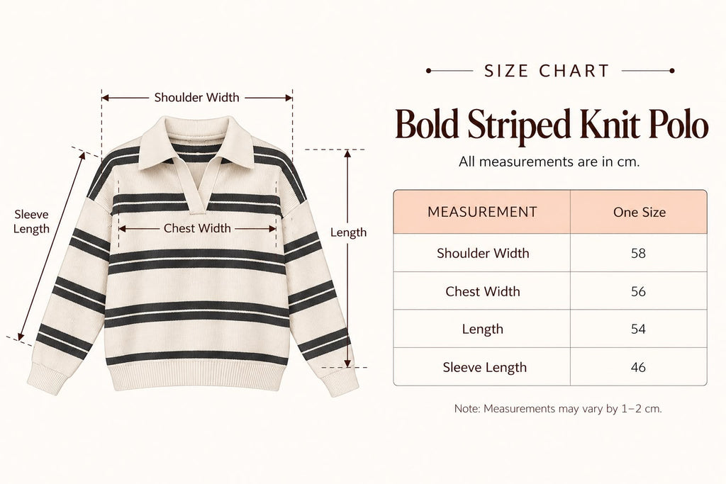 Bold Striped Polo Sweater in Brown x Grey