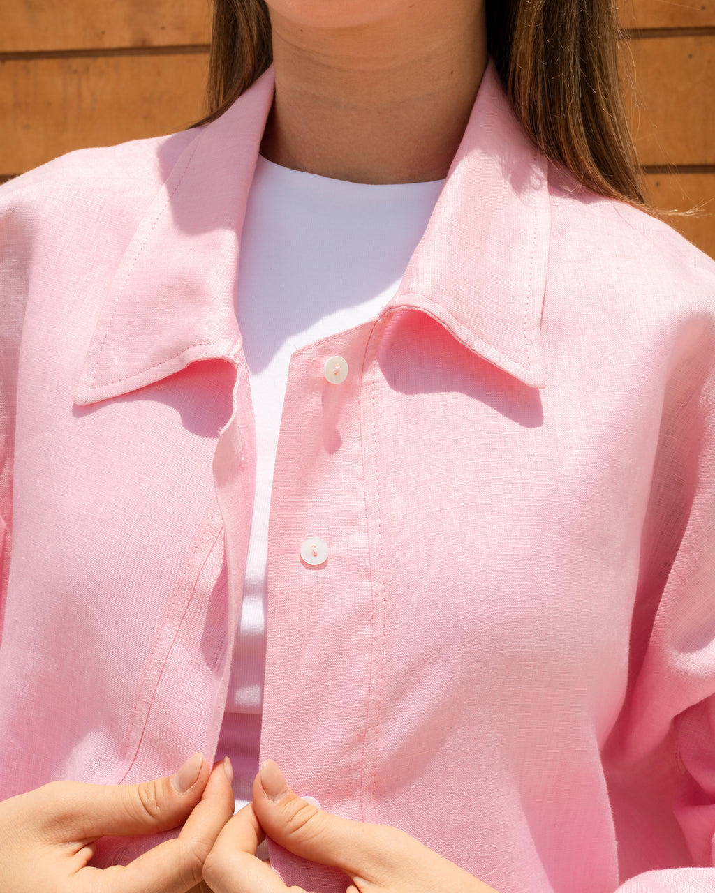 Linen Shirt In Pink