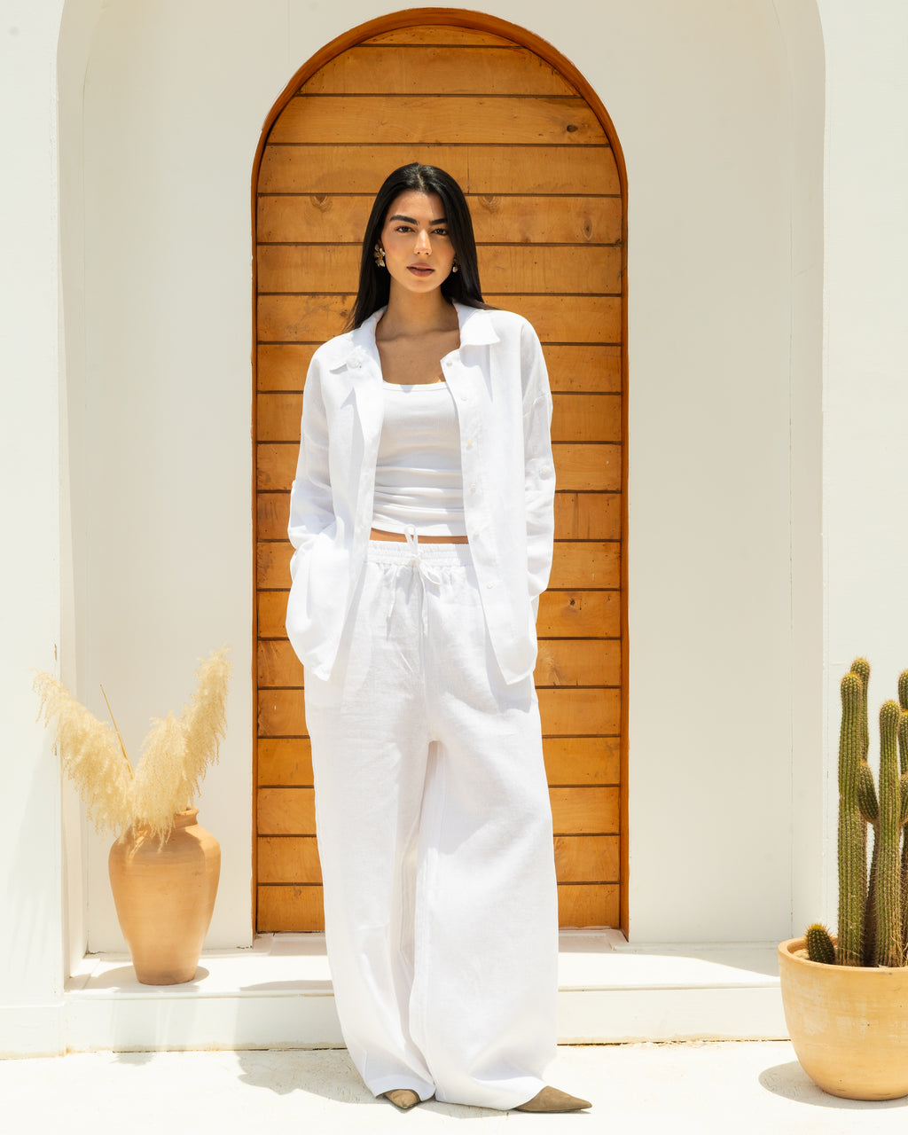 Linen Shirt In White