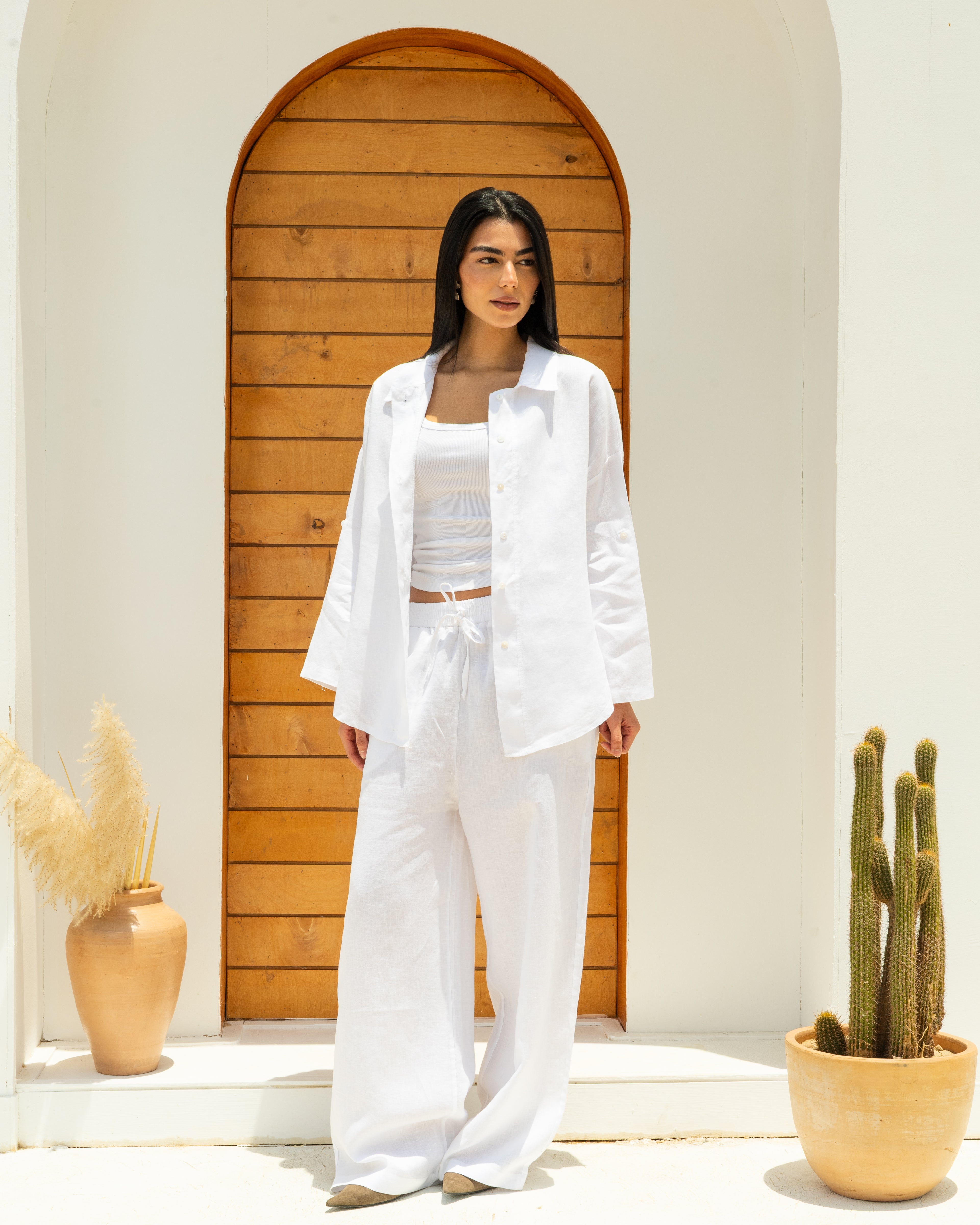 Linen Shirt In White