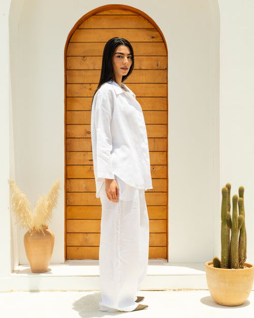 Linen Pants In White