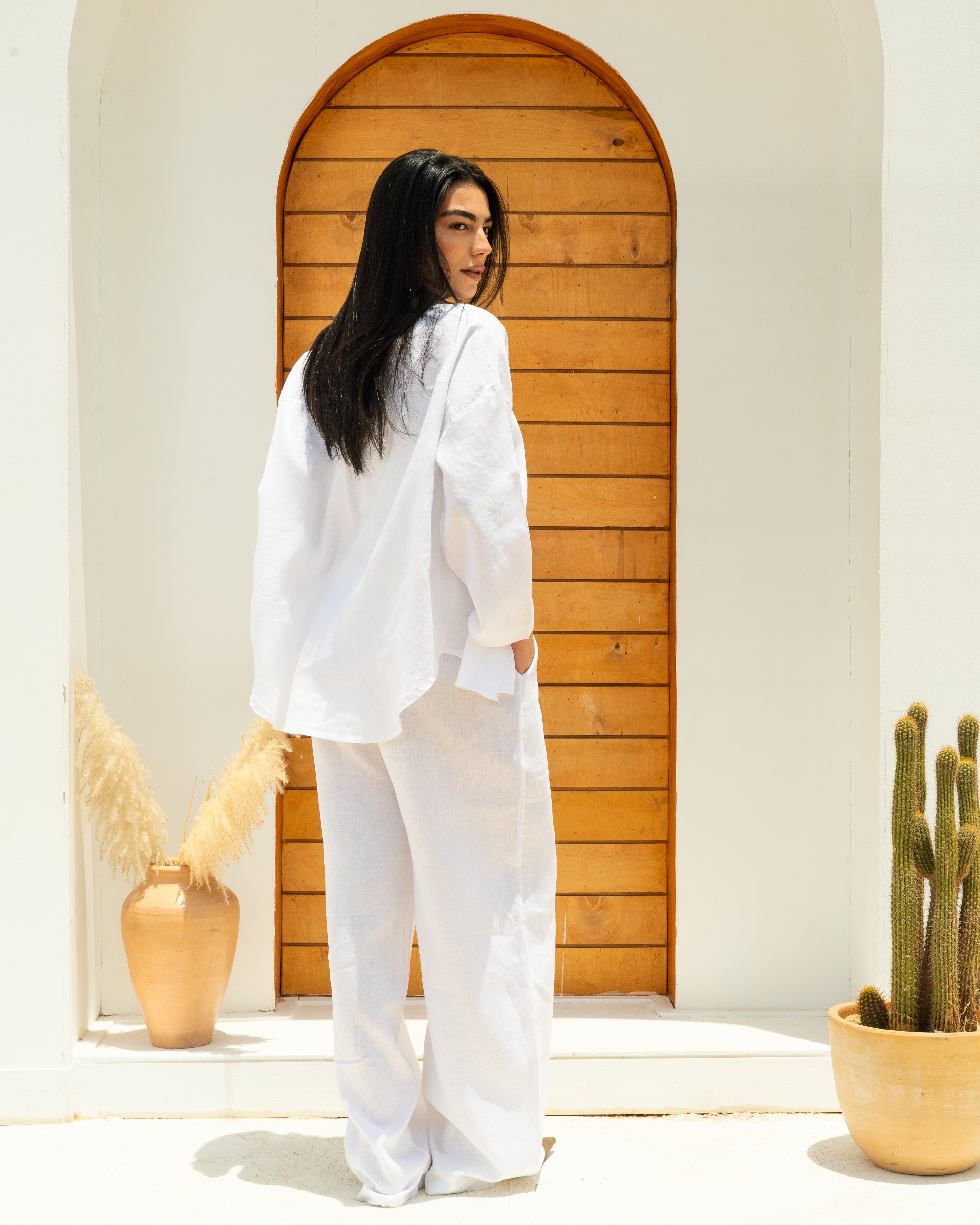Linen Shirt In White