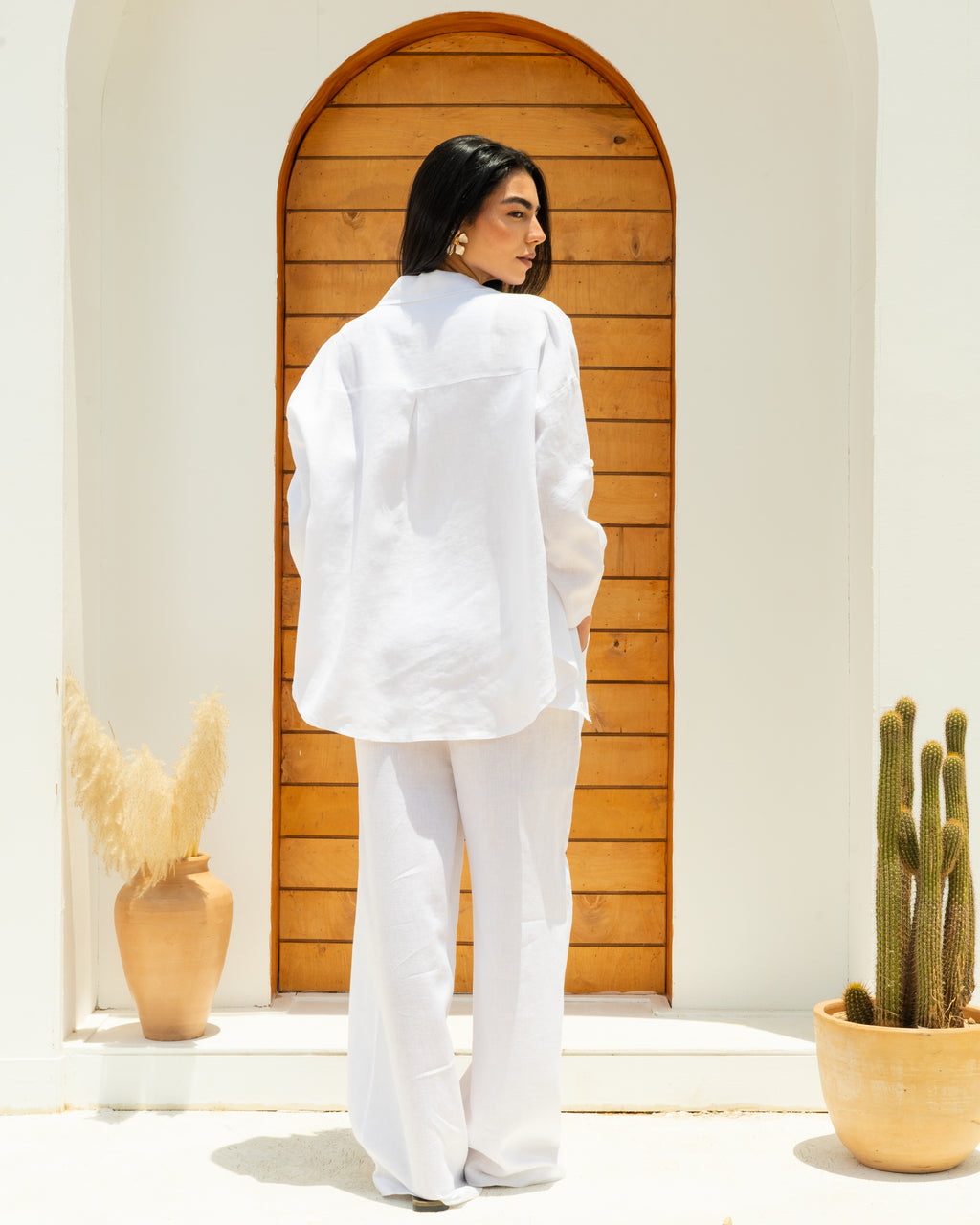 Linen Shirt In White