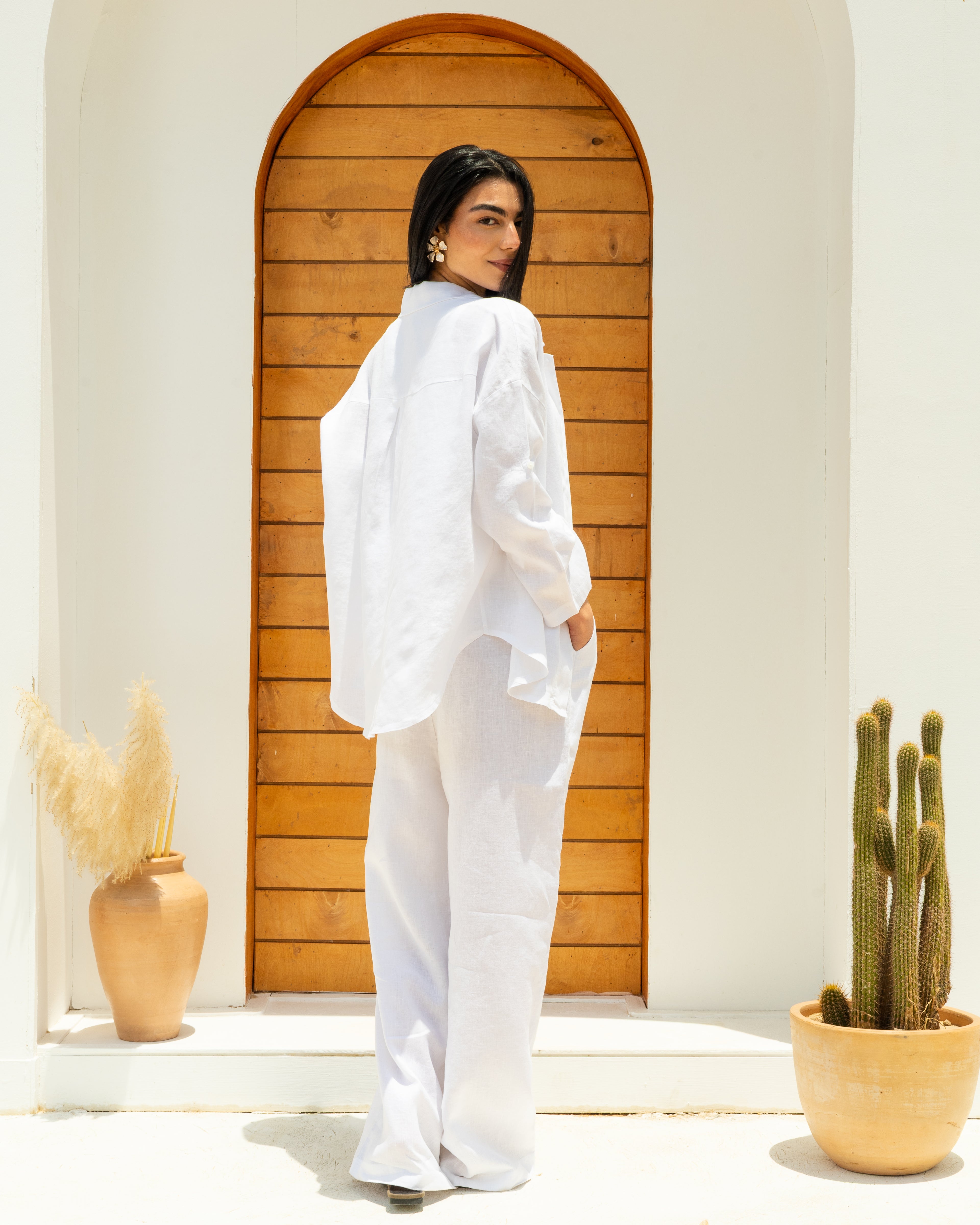 Linen Pants In White