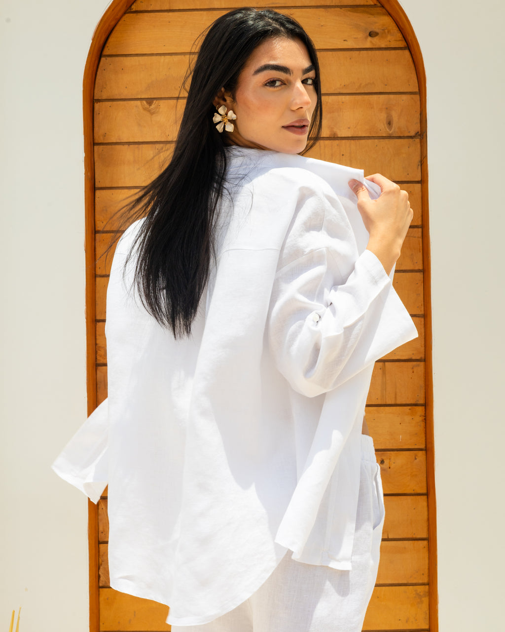 Linen Shirt In White