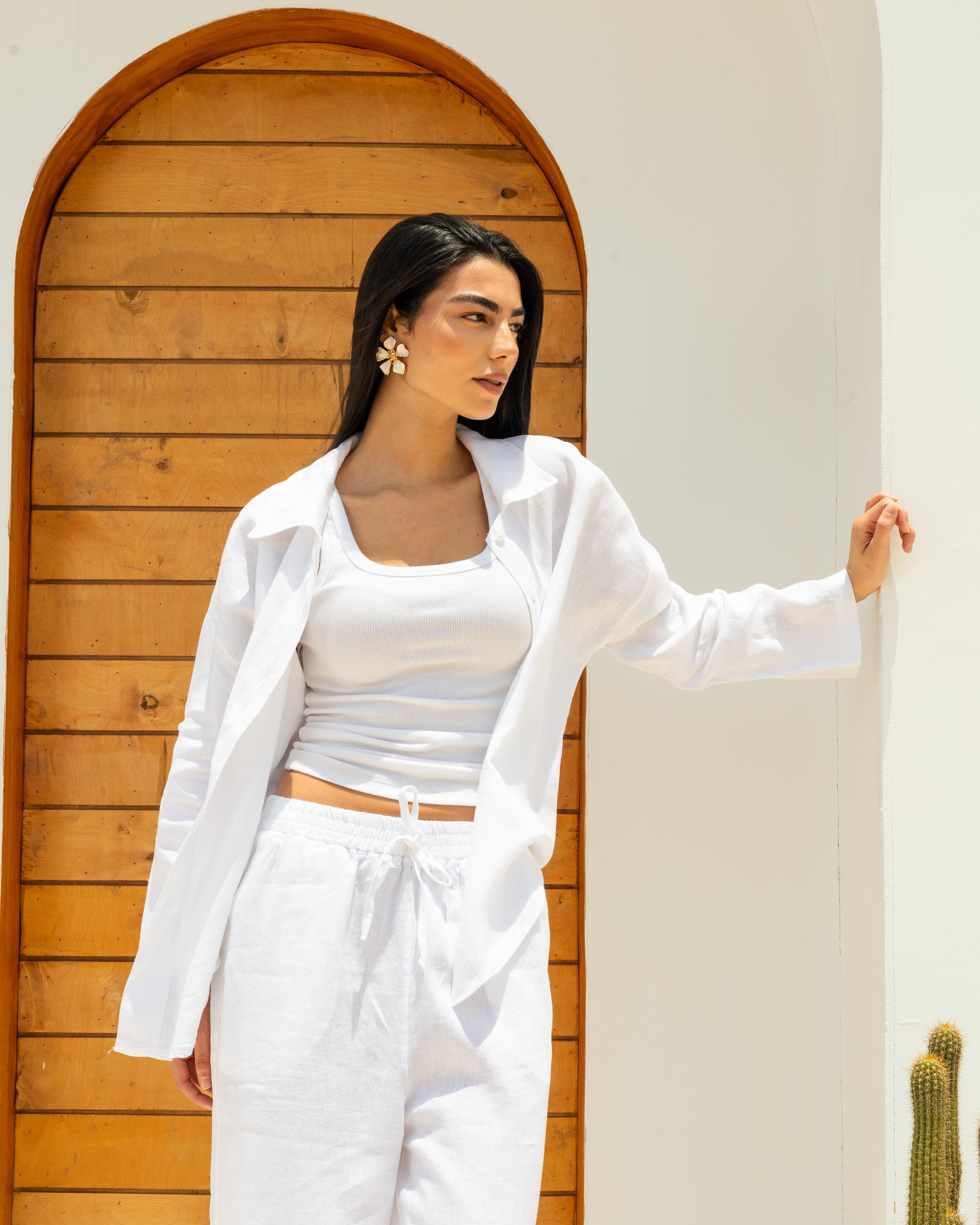 Linen Pants In White