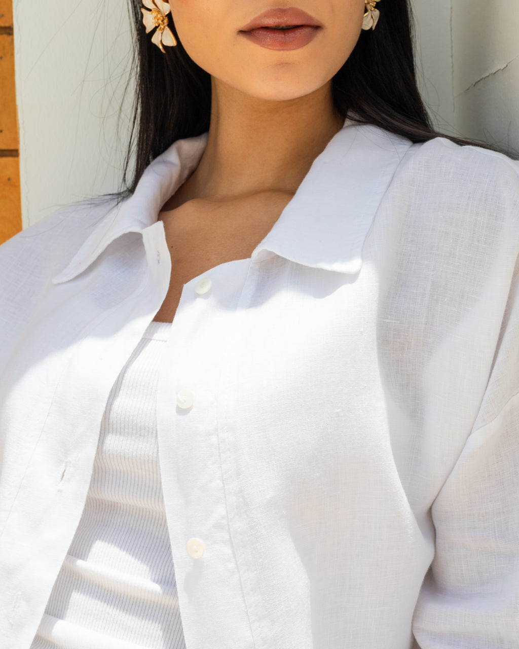 Linen Shirt In White