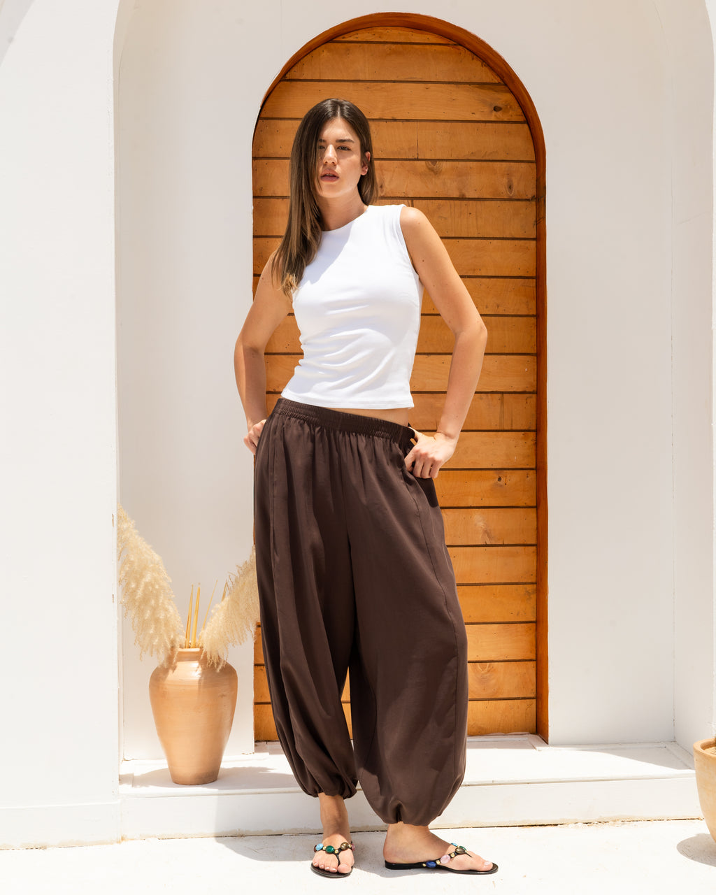 Balloon Pants In Brown