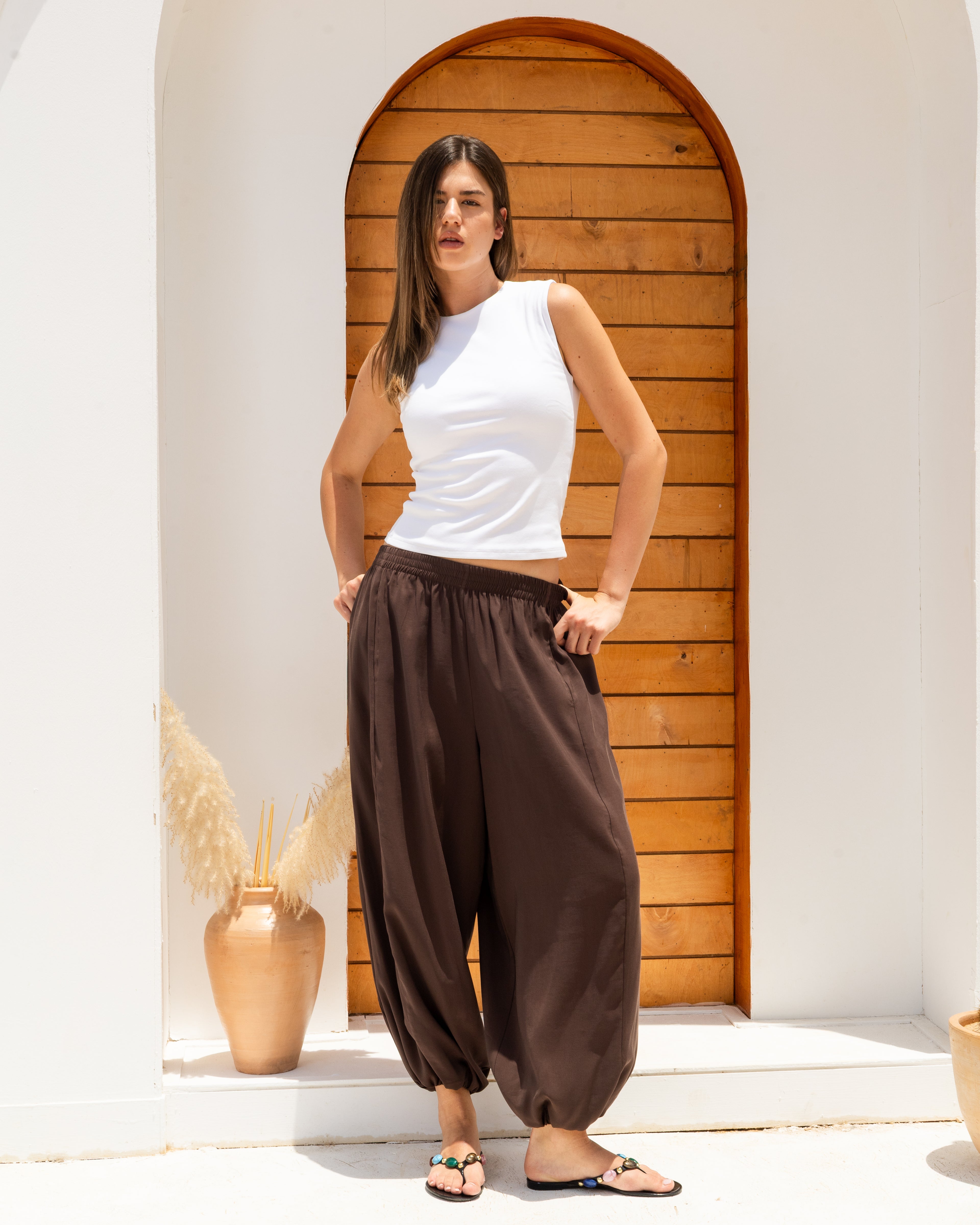 Balloon Pants In Brown