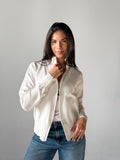 Zip-Up knit Cardigan in White