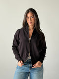 Zip-Up knit Cardigan in Black