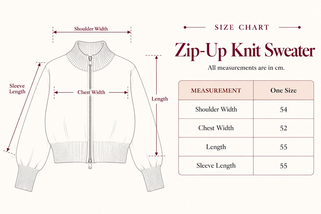 Zip-Up knit Cardigan in Black