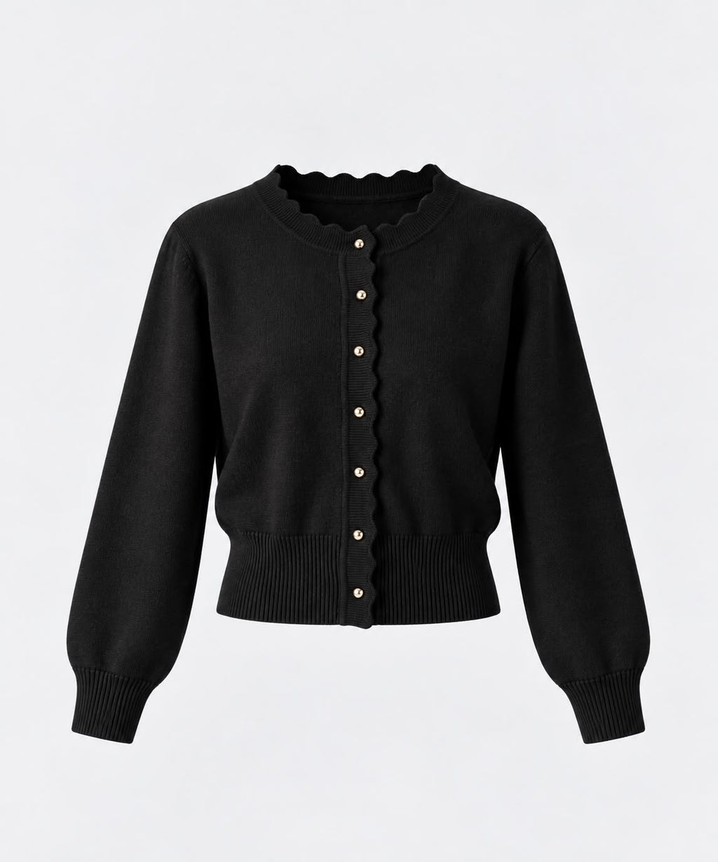 Soft Knit Cardigan in Black