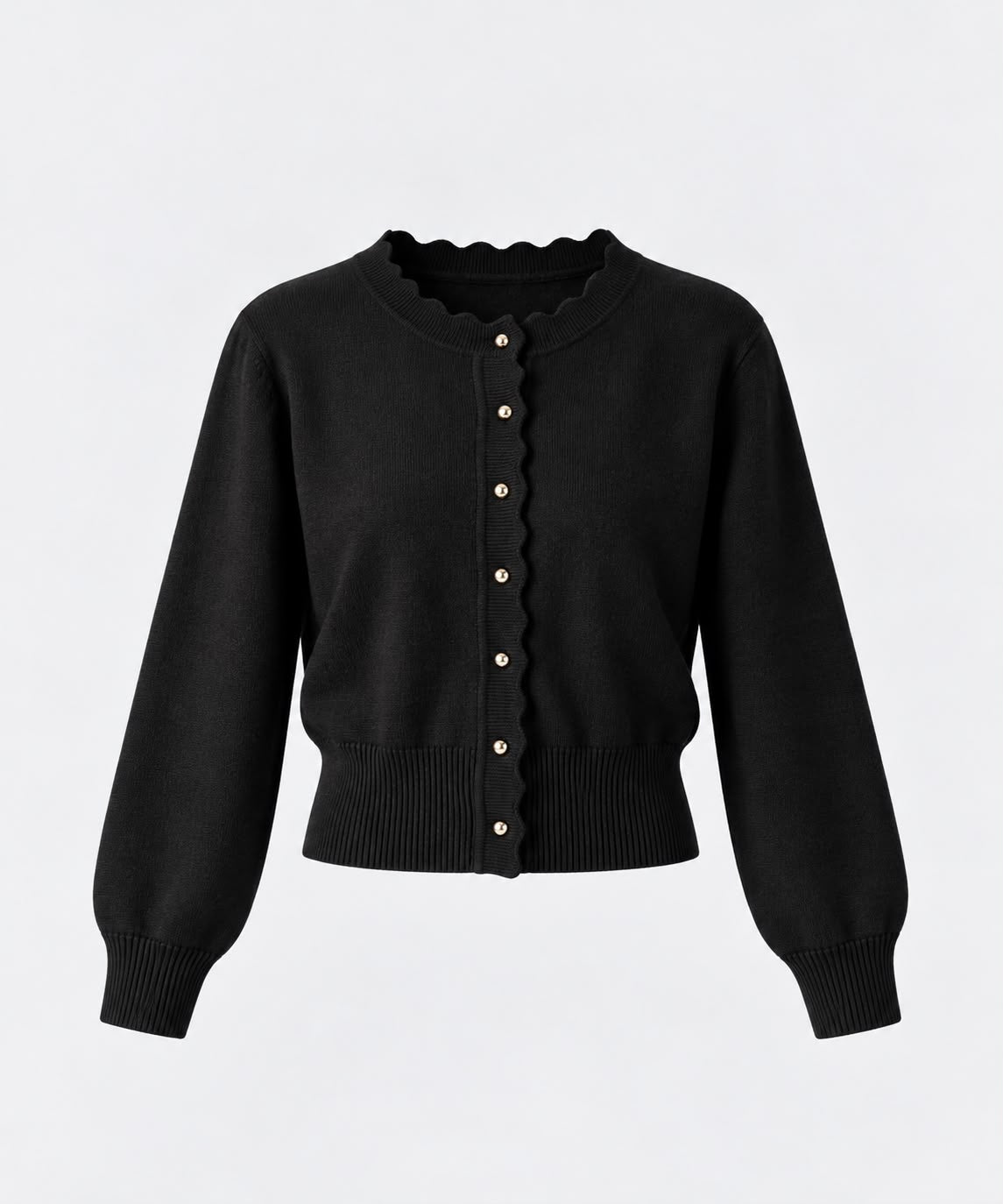 Soft Knit Cardigan in Black