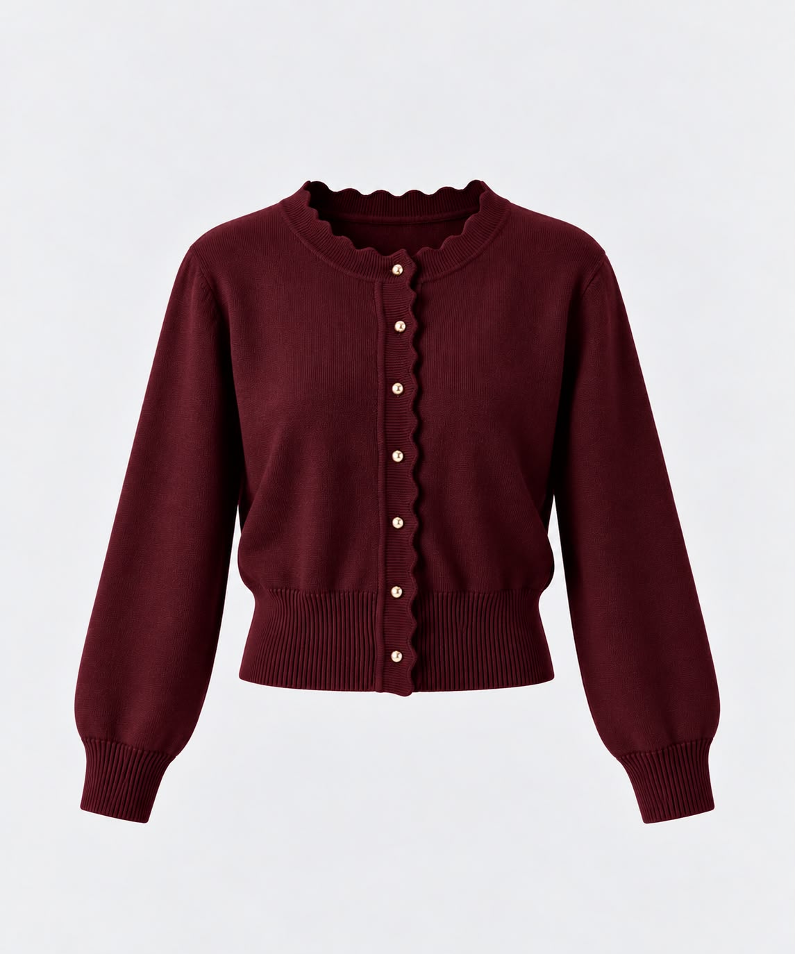 Soft Knit Cardigan in Burgundy