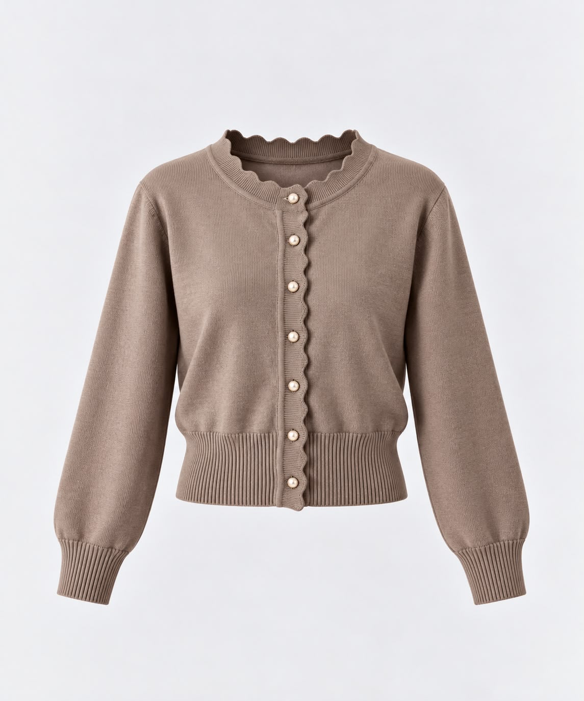 Soft Knit Cardigan in Beige